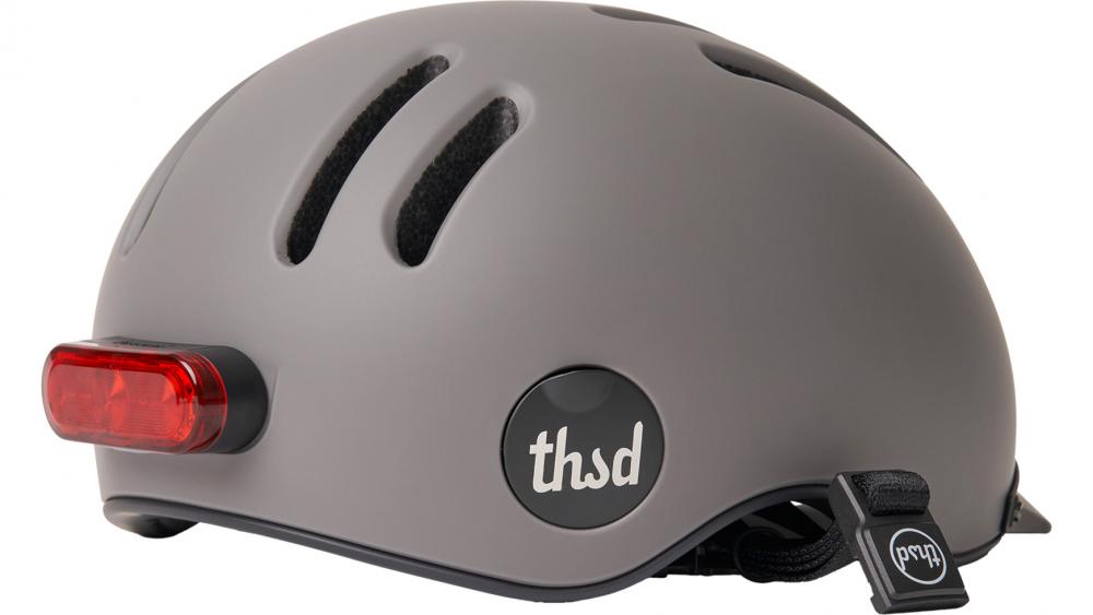 Thousand Chapter Urban Grey L MIPS - Fahrradhelm für Erwachsene, Größe L 59-62 cm, abnehmbares Visier, Magnetverschluss, integriertes Rücklicht, urbanes Design, hohe Sicherheit