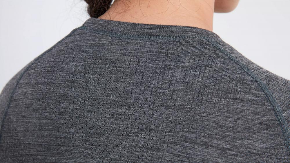 SEAMLESS MERINO BASELAYER LS WMN GRY L/XL - Bekleidung
