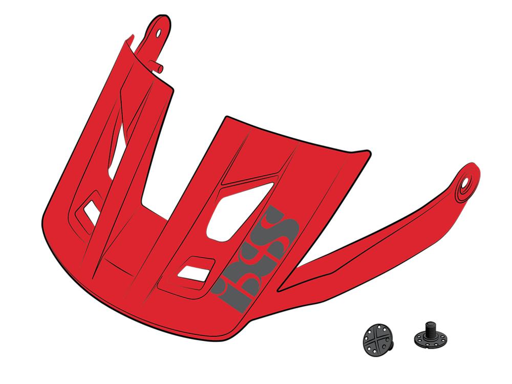 IXS Sports Division iXS Visor + Pins Trigger AM M/L fluor red - Ersatzvisier für optimalen Schutz