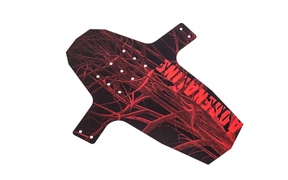Hebie Schutzblech Swap Front 26\"|27.5\"|28\"|29\" breite 140mm schwarz rot Adrenaline Folie +5 Kabelbinder