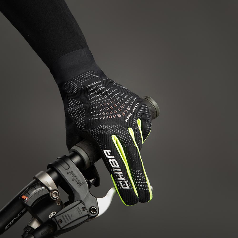 CHIBA Superlight - Radhandschuhe XL schwarz/neongelb, leicht & atmungsaktiv