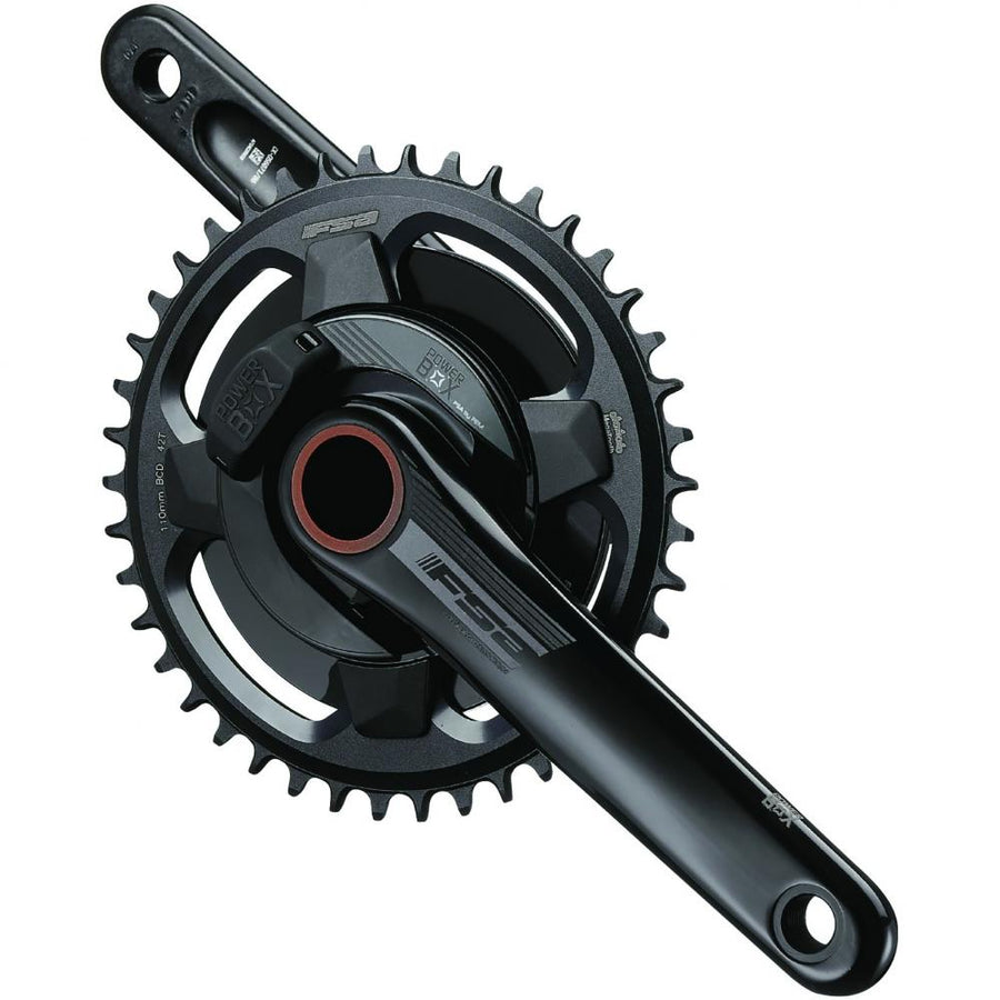 FSA Leistungsmesskurbel Powerbox Road Alloy 1x 170 mm Schwarz - präzise Wattmessung