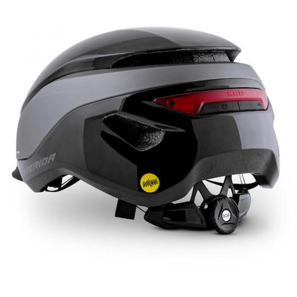 MERIDA Mitro UE-1 Fahrradhelm L - MIPS, BOA, Schwarz/Grau