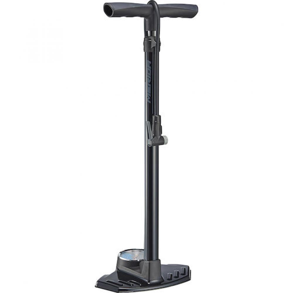 Merida Standpumpe Dual Gauge 63,5 cm Schwarz - dualem Manometer für MTB & Road