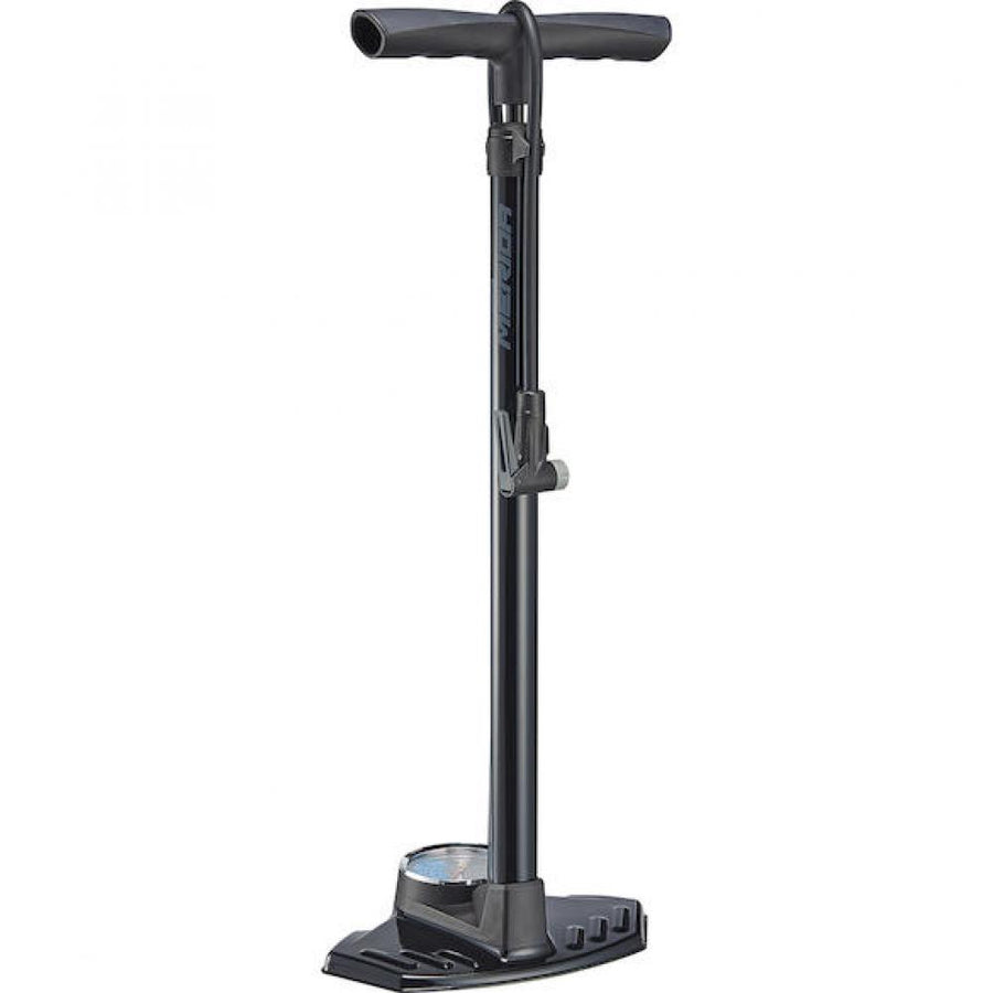 Merida Standpumpe Dual Gauge 63,5 cm Schwarz - dualem Manometer für MTB & Road