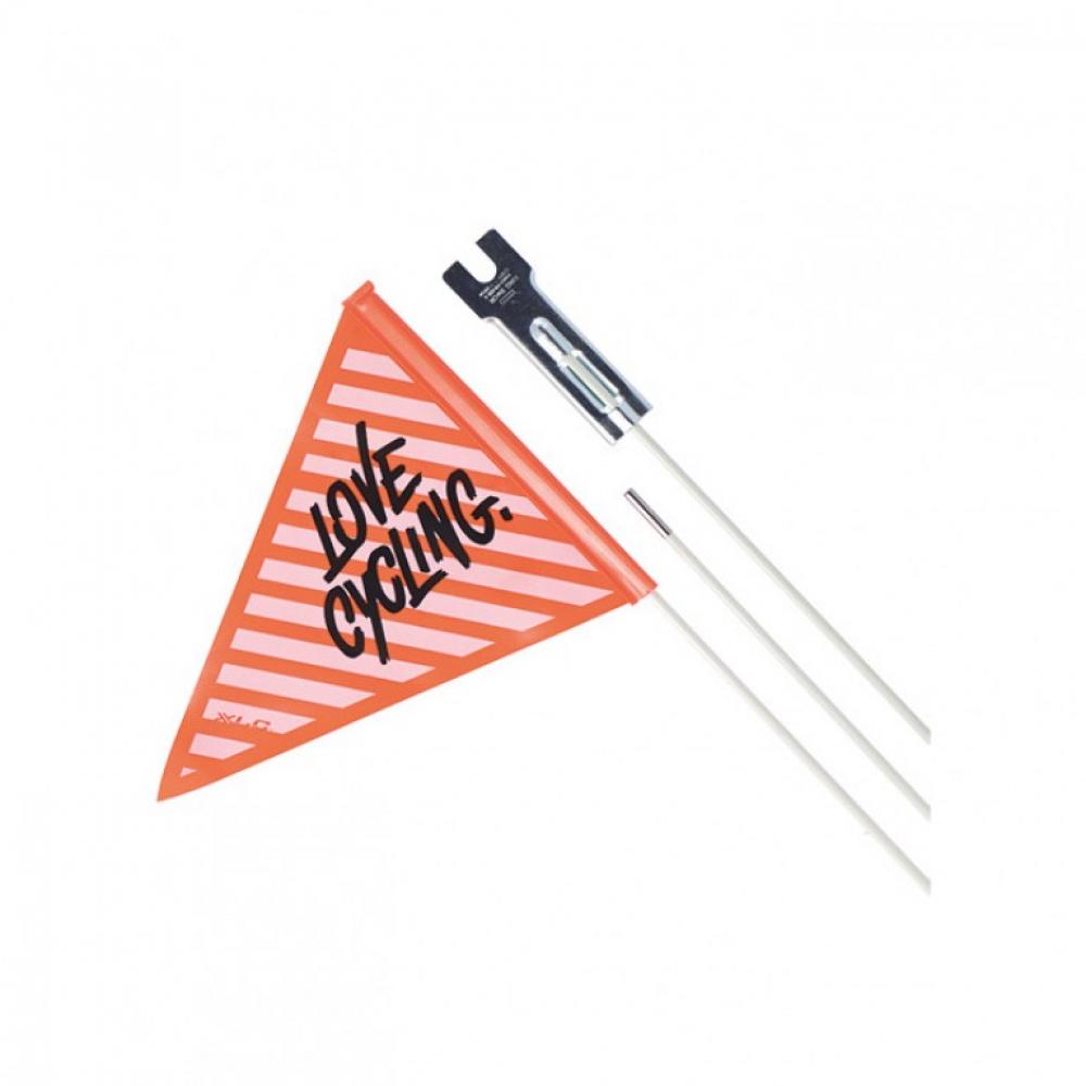 Sicherheitswimpel Xlc Sf-c02 Dreiteilig, Schwarz/orange 'love Cyling'