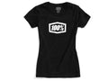 100% Essential Girls t-shirt L black - bequemes V-Neck Shirt mit Print