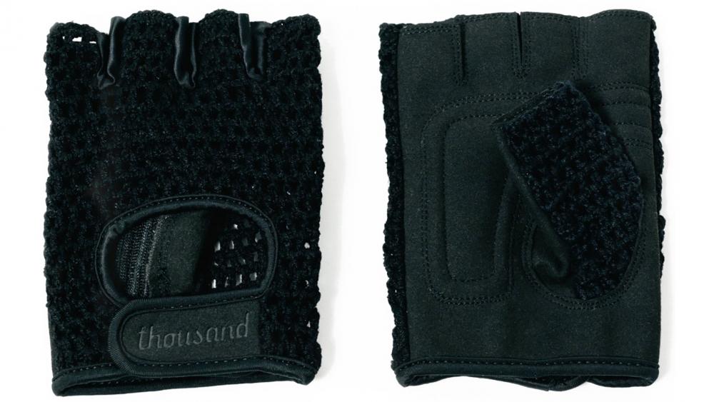 Thousand Courier Gloves Black M - Fahrrad Handschuhe aus Leder, stoßdämpfend, atmungsaktiv, rutschfest, Größe M