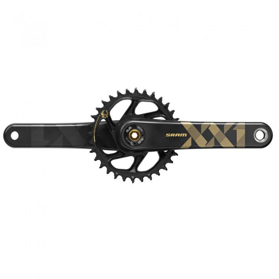SRAM XX1 Eagle DUB Kurbelgarnitur 175 mm 34T schwarz-gold - maximale Performance für 1x12-Antriebe