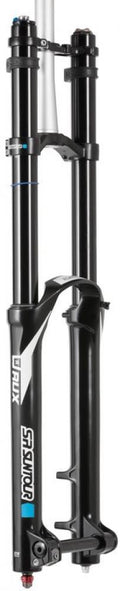 Federgabel SR Suntour RUX 38 Boost 27.5 Zoll schwarz matt mit 200mm Federweg und QLC-Steckachse.
