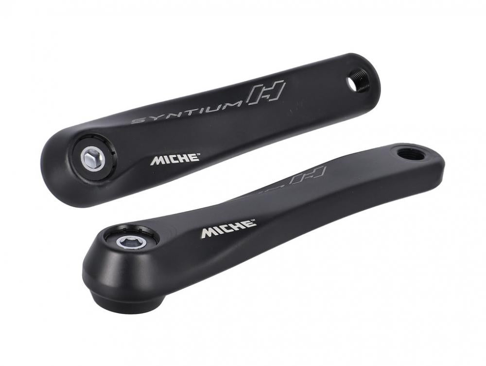 Miche Syntium H ISIS E-Bike Kurbel-Set 165mm, schwarz, geschmiedet, ultraleicht 458g.