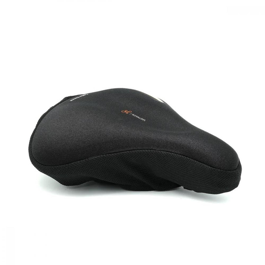 Schwarzer Selle Royal Royalgel Sattelüberzug L mit Gel-Polsterung für komfortables Radfahren.
