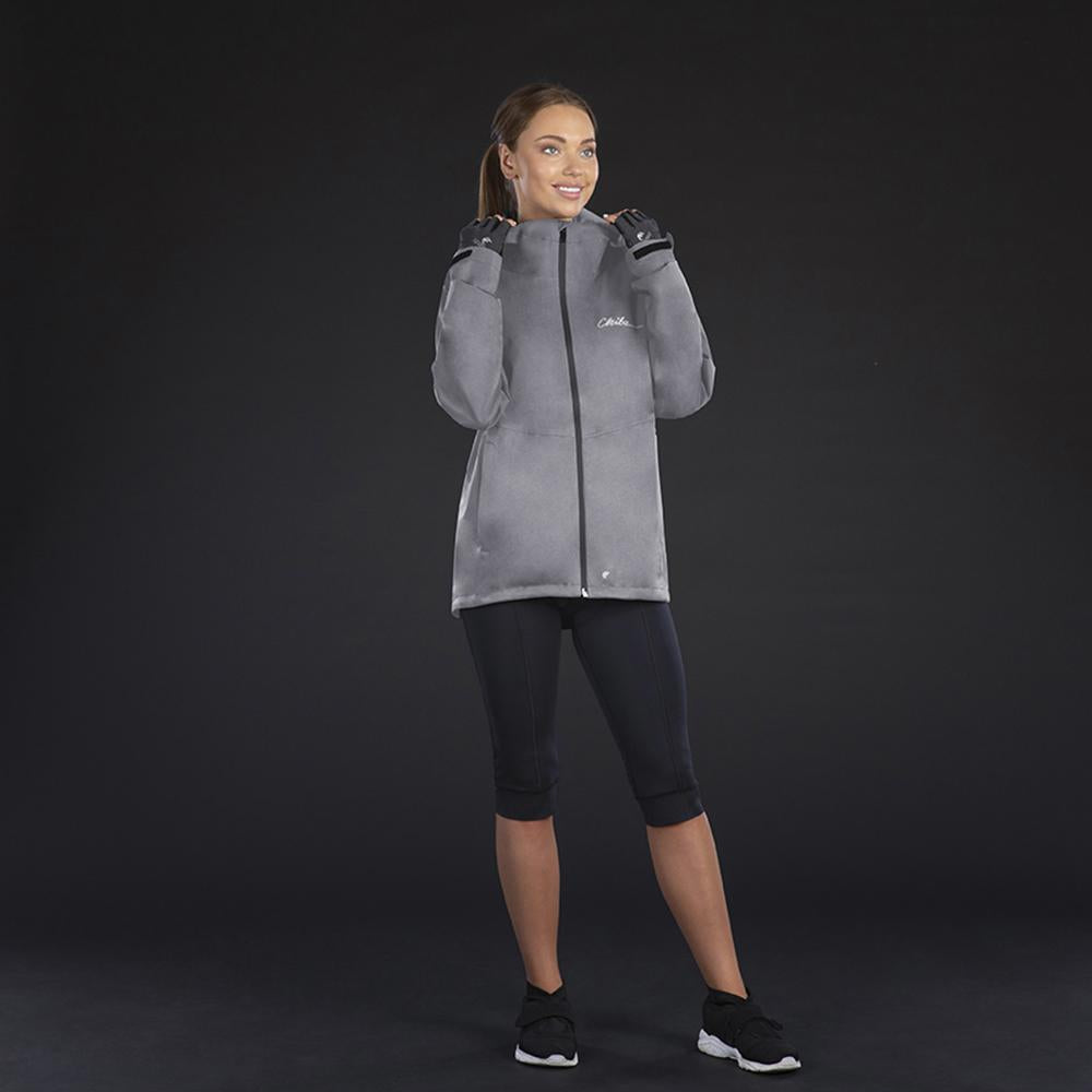 CHIBA Rainjacket Damen - wasserdicht, atmungsaktiv, XXL, hellgrau