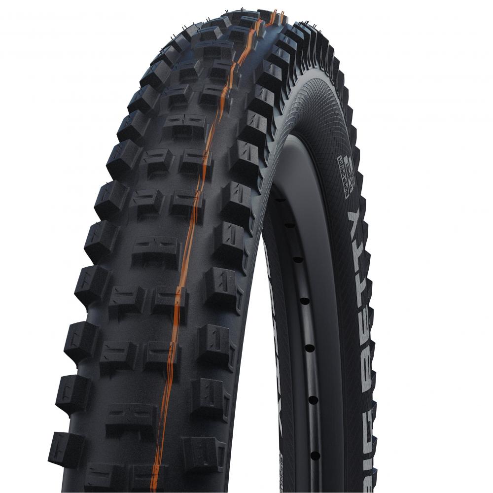 Schwalbe Big Betty 24x2.40" 62-507 schwarz TLE E-50 HS608 faltbarer MTB-Reifen mit markantem Stollenprofil.