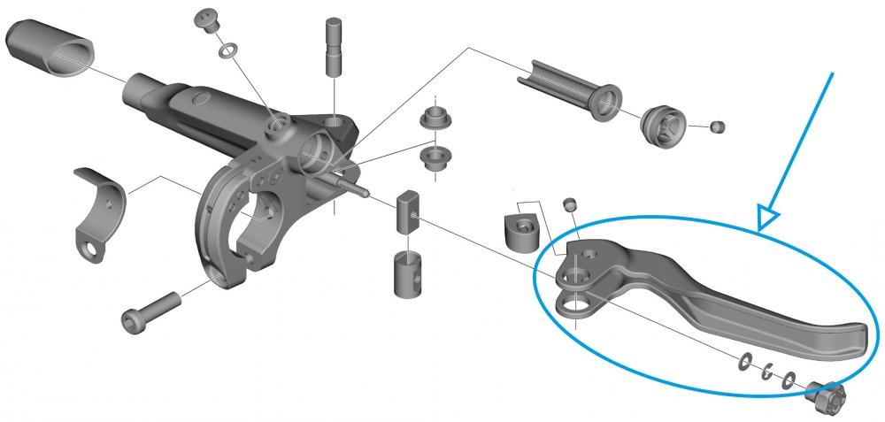 SHIMANO CUES Bremshebel-Hebeleinheit Y2R09804T - für BL-U8000