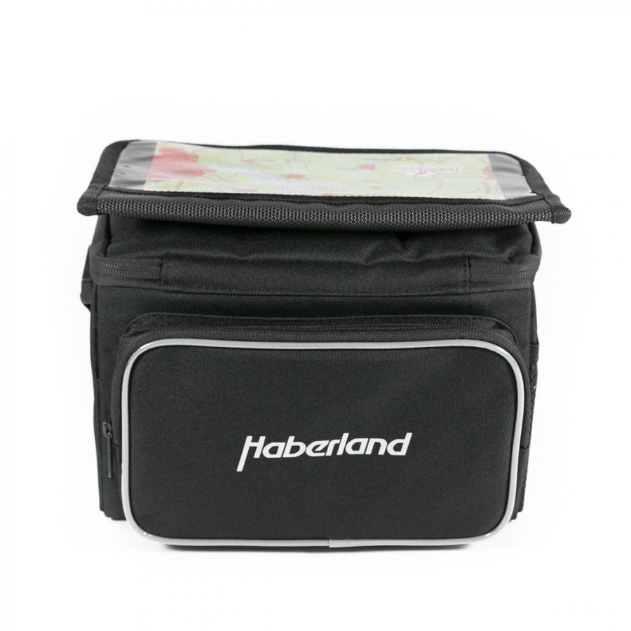 Haberland Lenkertasche 6l Classic schwarz - praktische E-Bike-Lenker Tasche mit KLICKfix