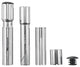 Ergotec Vorbauerhöhung Gewinde / Ahead 1" + 1 1/8" Alu silber - Lenkererhöhung für Fahrrad und Rennrad
