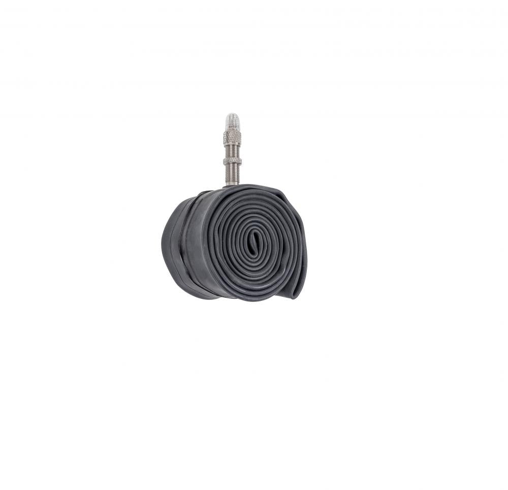 Gerollter Schwalbe DV3 16 Zoll Fahrradschlauch mit 32mm Dunlop-Ventil für breite Reifen und Kinderfahrräder.