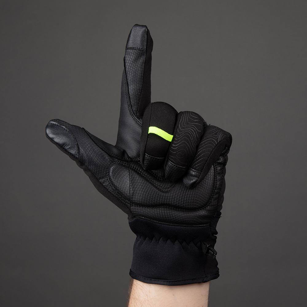 CHIBA Express+ - Radhandschuhe XS schwarz, wind- & wasserdicht mit Gelpolsterung