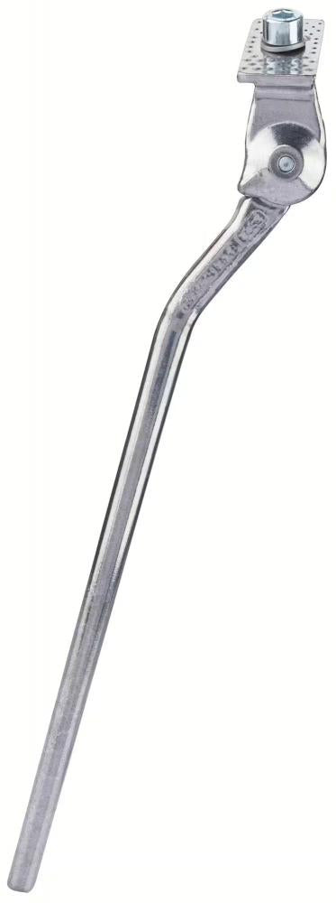 Pletscher Seitenständer ESGE 295 mm - robuster Aluminium-Druckguss-Ständer für 28 Zoll Fahrräder, inklusive M10x20 Innensechskantschraube und Federring, poliert, silber