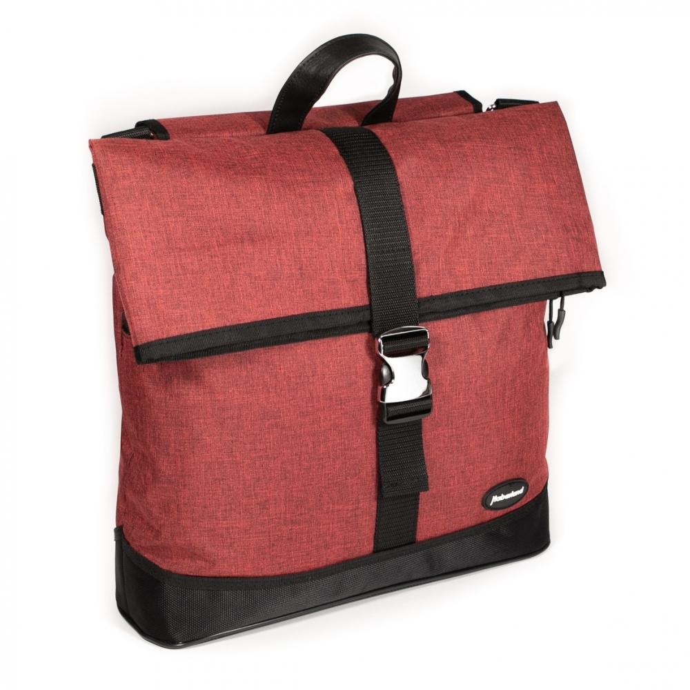 Haberland Melan I Shopper-Gepäckträgertasche rot - geräumige Einzeltasche für Alltag & Einkauf