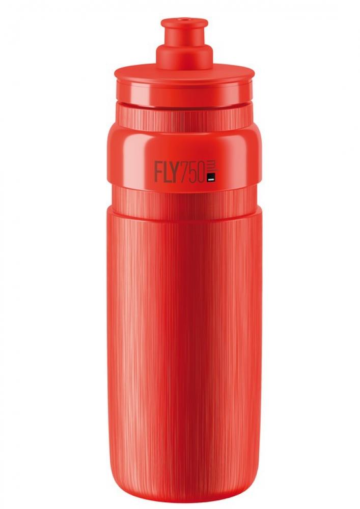 Rote Elite Fly Tex 750ml Fahrrad-Trinkflasche.