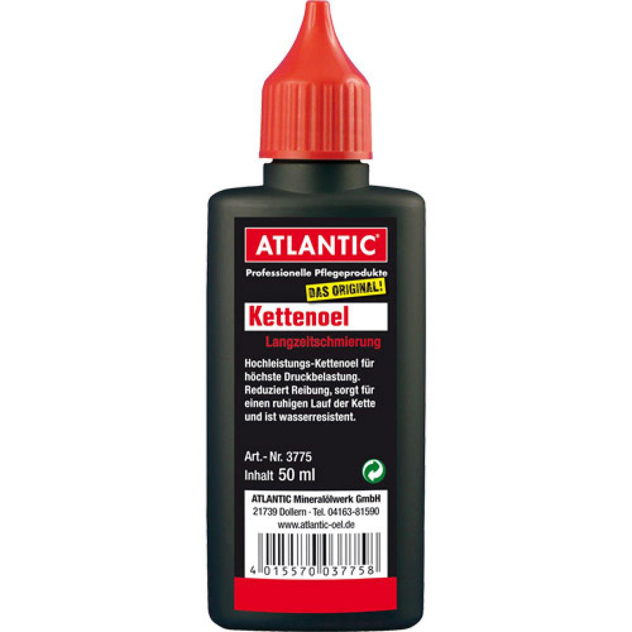 Atlantic Kettenöl Ovalflasche 50ml - Premium Fahrrad Kettenöl für optimale Schmierung