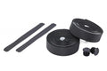 Schwarzes BBB Cycling GravelRibbon Gel 200 Lenkerband Set mit Abschlussstreifen und Endstopfen für Gravelbikes.
