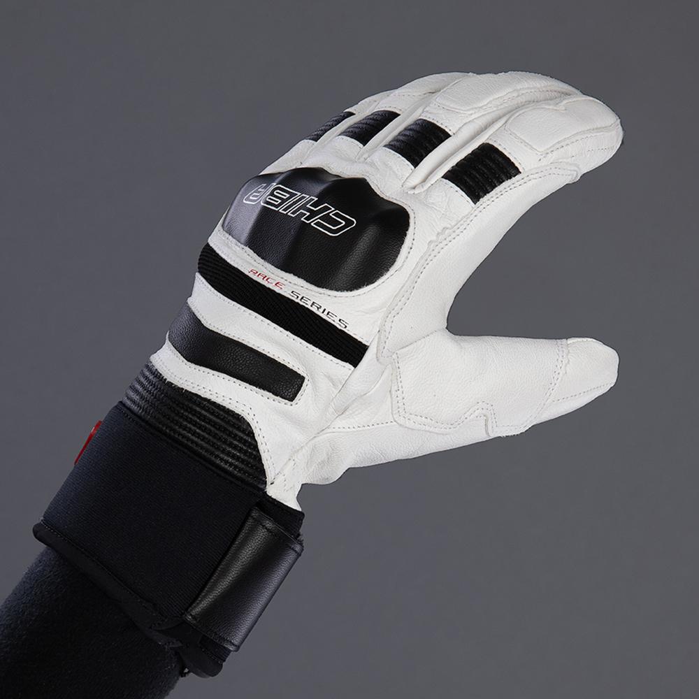 CHIBA Super Race - wasserdichte, winddichte Radhandschuhe, Größe 8, weiß