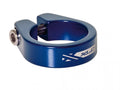 XLC Sattelstütz-Klemmring PC-B09, blau, Alu, Ø 34,9mm, mit Innensechskant-Schraube.