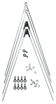 SKS Bluemels ASR V-Strebenpaar für VR+HR Kunststoffschutzbleche, 3,0 mm Edelstahlstreben, 355 mm Länge, ASR-III Sicherheitssystem, passend für 26"-29" Räder