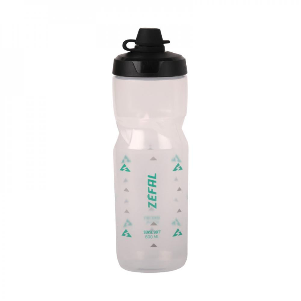 Zéfal Trinkflasche Sense Soft No-Mud Transparent 800 ml - sauberes Trinken bei jeder Fahrt