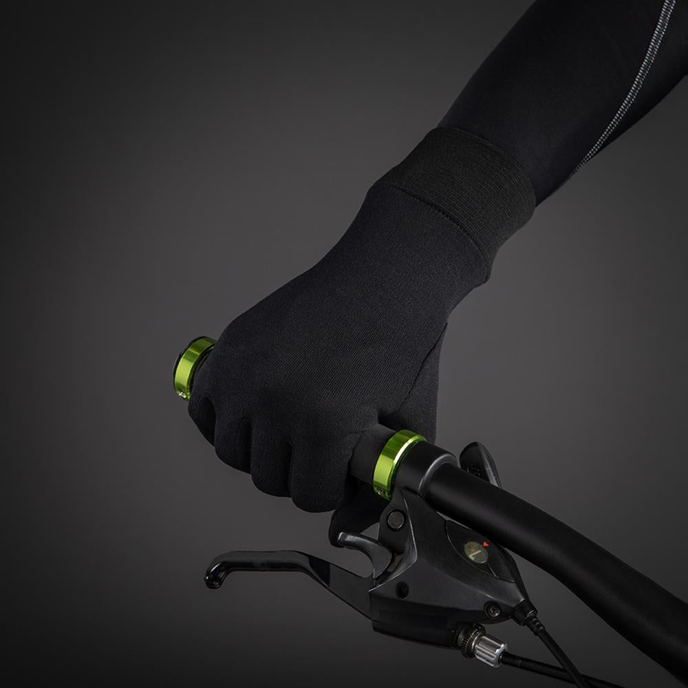 CHIBA Seiden Handschuh - Unterziehhandschuh schwarz, S, warm & leicht