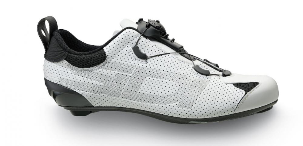 Sidi ROAD Tri-Sixty white 42 Weiß - leichter Triathlon-Rennradschuh mit Carbonsohle