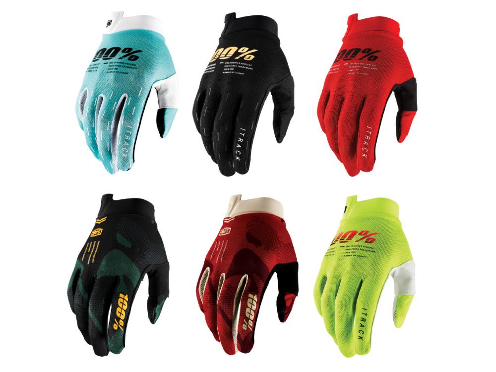 100% iTrack Gloves S fluo yellow - ultraleichter MTB-Handschuh mit maximalem Grip