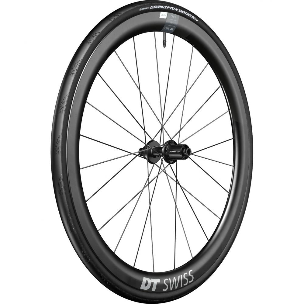 DT Swiss Laufrad ERC 1400 Dicut Disc 622 x 45 mm Schwarz - Aero-Carbon-Laufradset