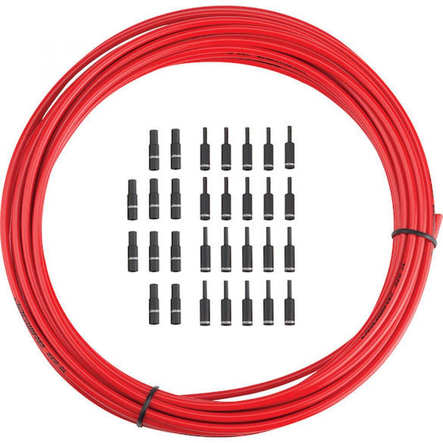 Jagwire KEB-SL Bremszugaußenhülle 5 mm x 10 m Rot - Kevlar-Verstärkt mit Slick-Lube