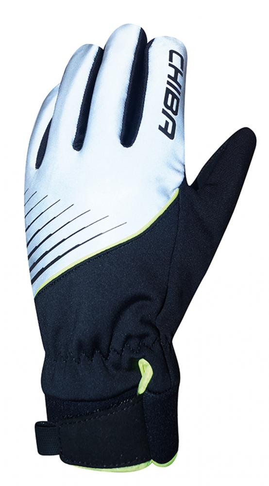 CHIBA Kids Waterproof - Kinder Fahrradhandschuhe wasserdicht, atmungsaktiv, Silber reflex/schwarz, Gr. L