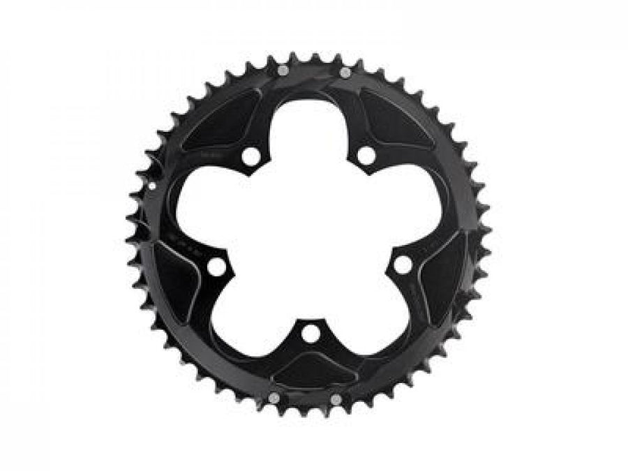 SRAM Kettenblatt Road 2x10 50T 110mm Lochkreis schwarz - Präzisions-Kettenblatt für Rennrad