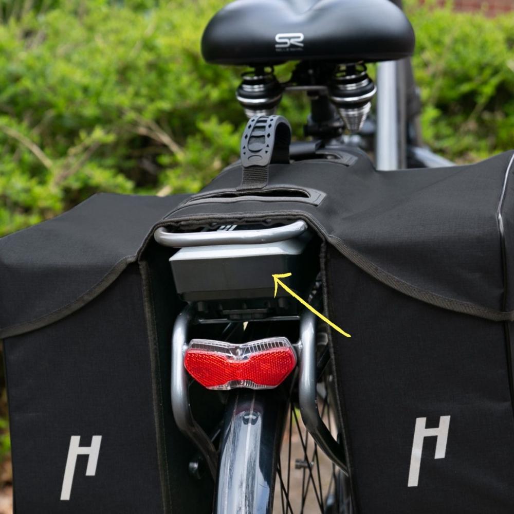 Haberland Akkutasche für Gepäckträgerakku 500Wh schwarz - sicherer Transport & Aufbewahrung