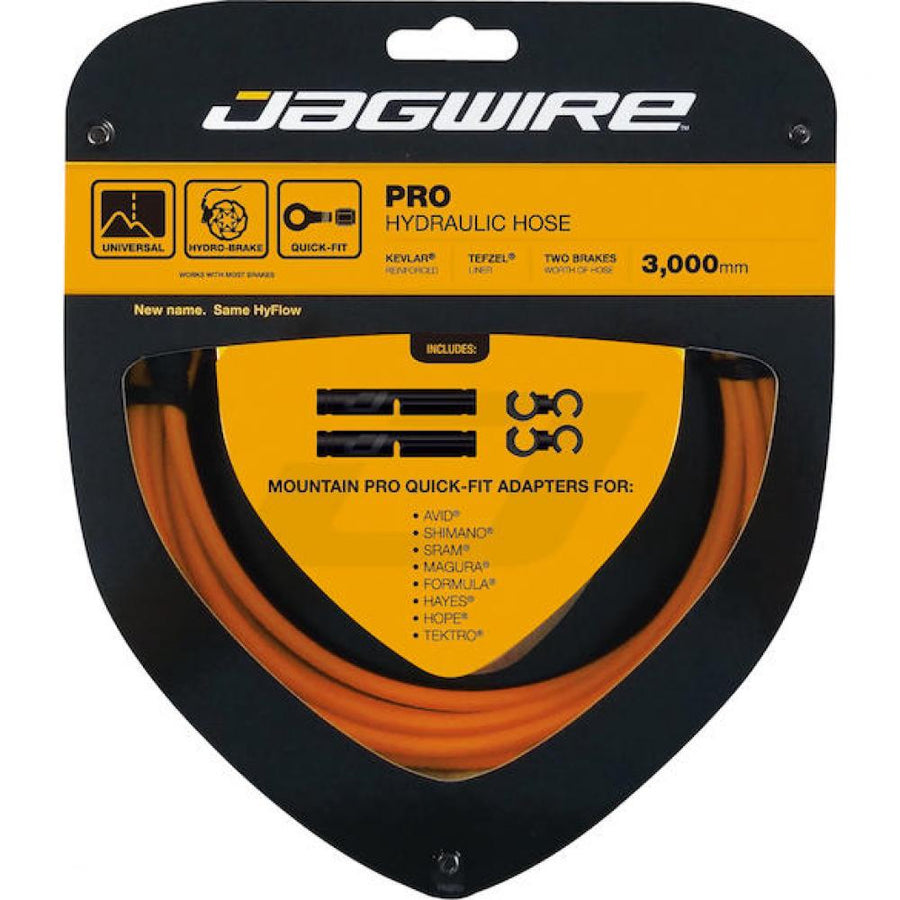Jagwire Pro Hydraulic Bremsleitung 3000 mm Orange - Kevlar-verstärkt für Scheibenbremsen