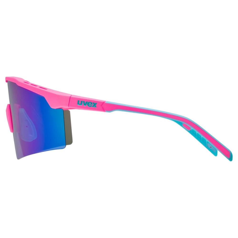 uvex Flowline Pink Matt - Mirror Blue Sonnenbrille, Einheitsgröße