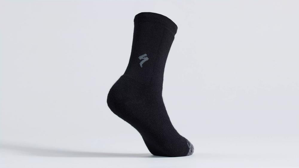 MERINO DEEP WINTER TALL SOCK BLK S - Hochwertige Merino Wintersocken - Bekleidung