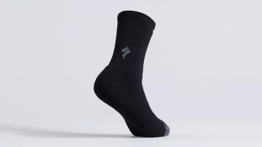 MERINO DEEP WINTER TALL SOCK BLK S - Hochwertige Merino Wintersocken - Bekleidung
