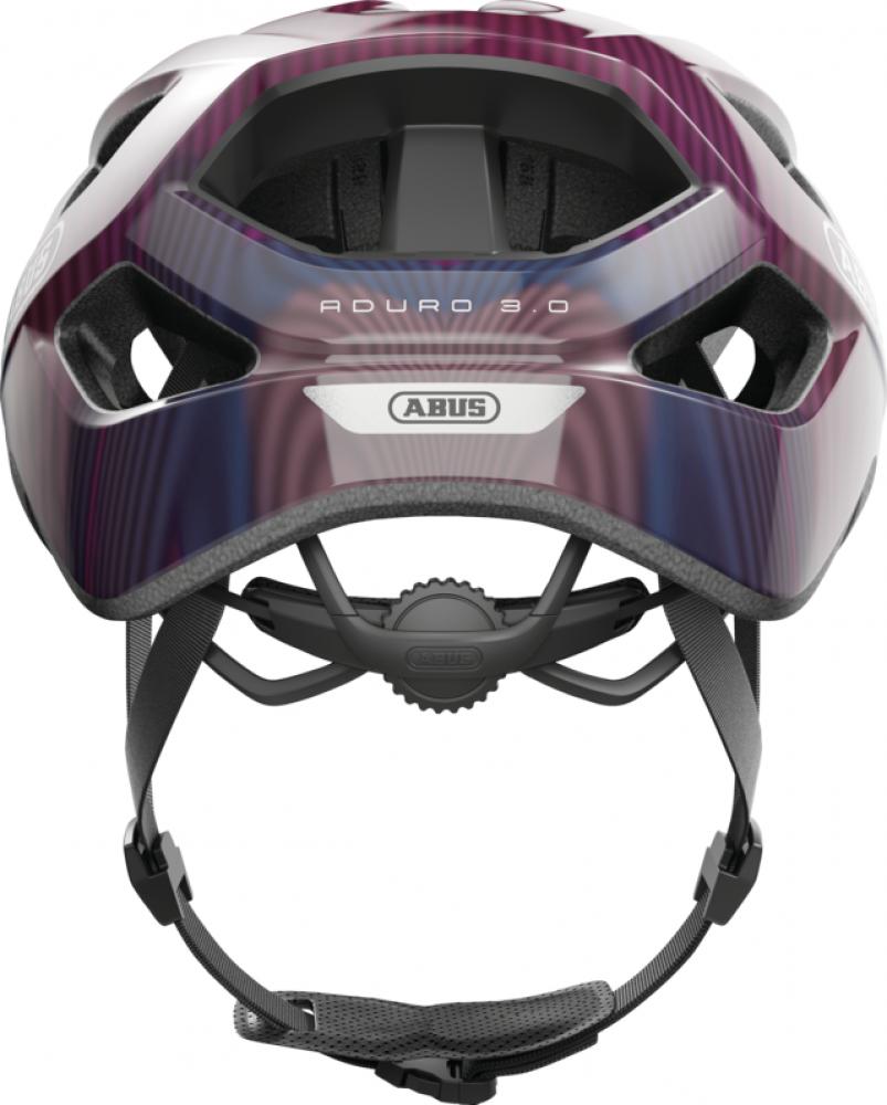 ABUS Fahrradhelm Aduro 3.0 M (52-58 cm) purple waves  sportlicher City-Helm mit In-Mold-Bauweise, optimaler Belüftung und optionalem LED-Licht