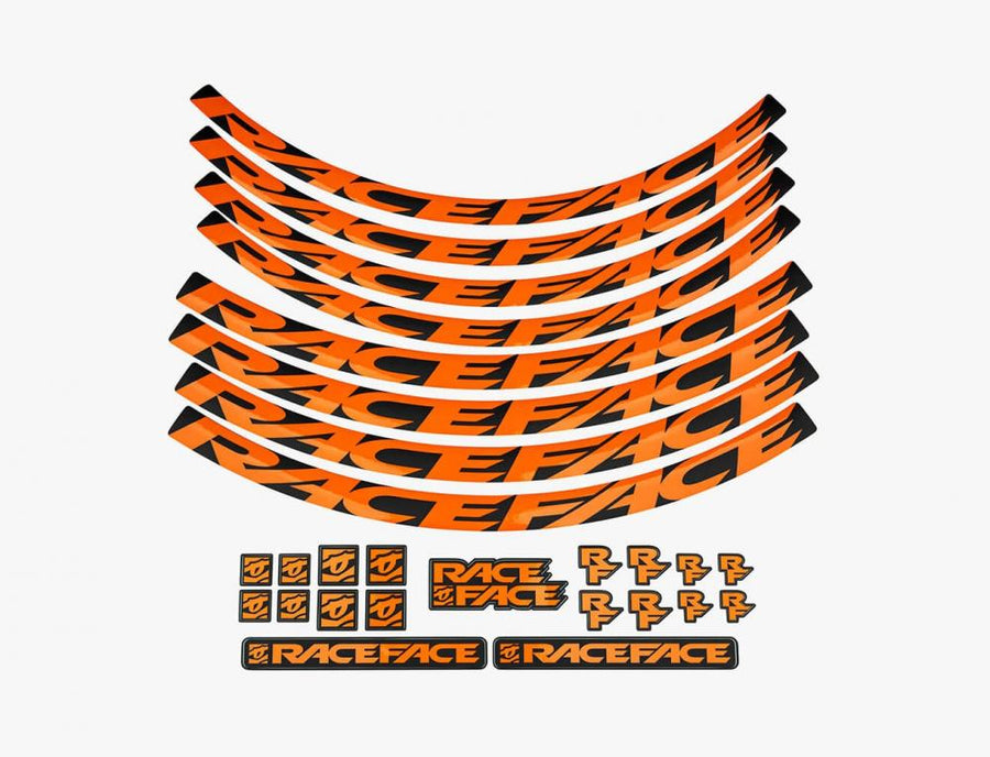 Race Face Laufrad Decal Set, large, orange - stylisches Upgrade für dein Laufrad