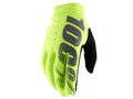 100% Brisker Youth Cold Weather Gloves S fluo yellow - warmer Kinder-Radhandschuh mit Grip