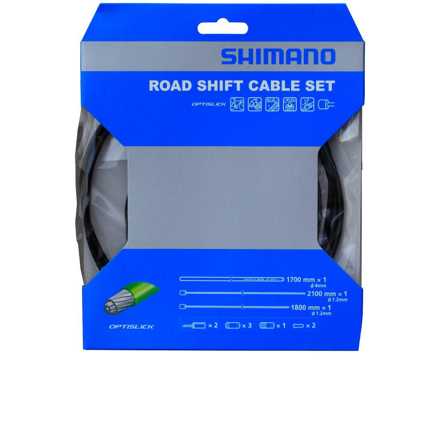 SHIMANO Schaltzug-Set Road OPTISLICK Schaltzug - für Rennradschaltungen, Schwarz