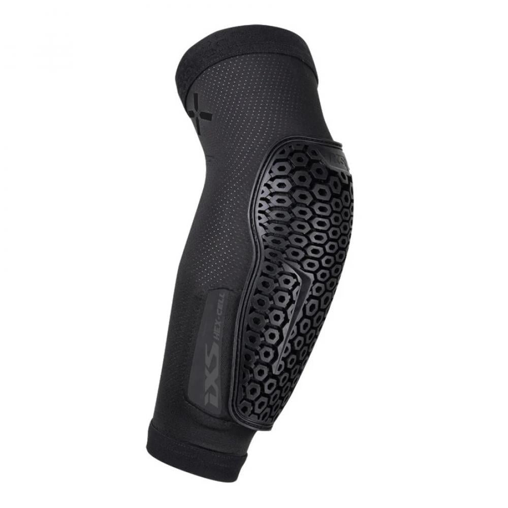 IXS Flow XTG Ellbogenprotektor schwarz, flexibel, mit HexCell-Schutz für Radsport.
