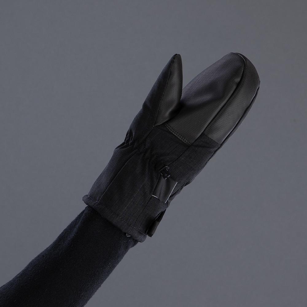 CHIBA Kids Basic Mitten - wasserdichte Kinder Fahrradhandschuhe schwarz Größe II